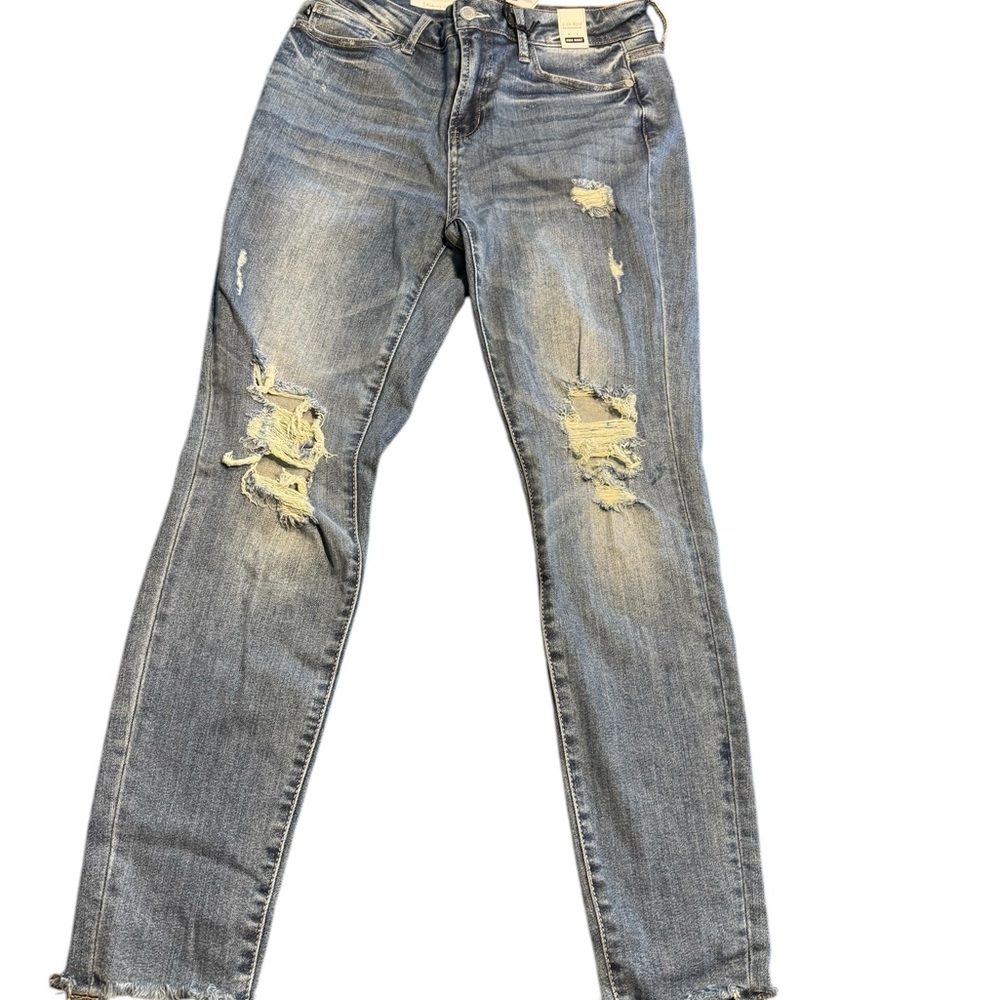Judy Blue high rise skinny high waist
 raw ankle  size 7/28 nwt :)